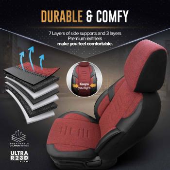 Auto Sitzbezug Set Universal Vorne und Hinten Komfortabel Komplett Set